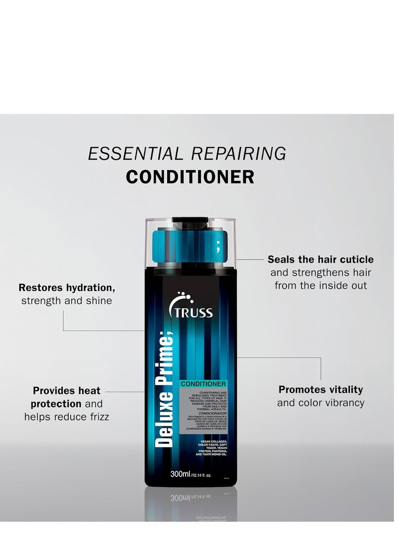 TRUSS Deluxe Prime Conditioner - Deep Conditioning Treatment, Hair Repair & Hair Softener with an Anti Fading Action - Seal Cuticles & Reduce Damage Caused by Chemical Treatments (10.14oz)