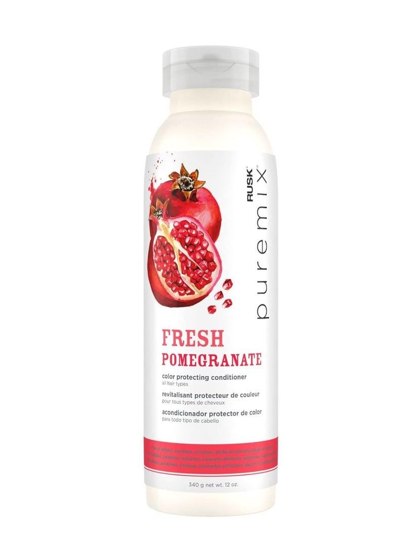 RUSK Puremix Fresh Pomegranate Color Protecting Conditioner for All Hair Types, Prolong Color Radiancy and Shine, Reduces Dryness and Breakage, Cruelty-Free, 35 oz.
