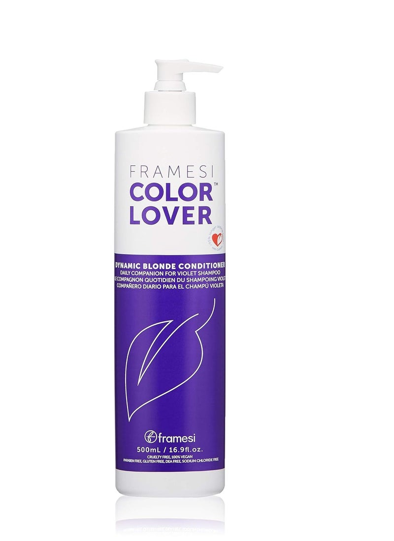 Framesi Color Lover Dynamic Blonde Conditioner, Purple Conditioner, Sulfate Free Conditioner, Color Treated Hair