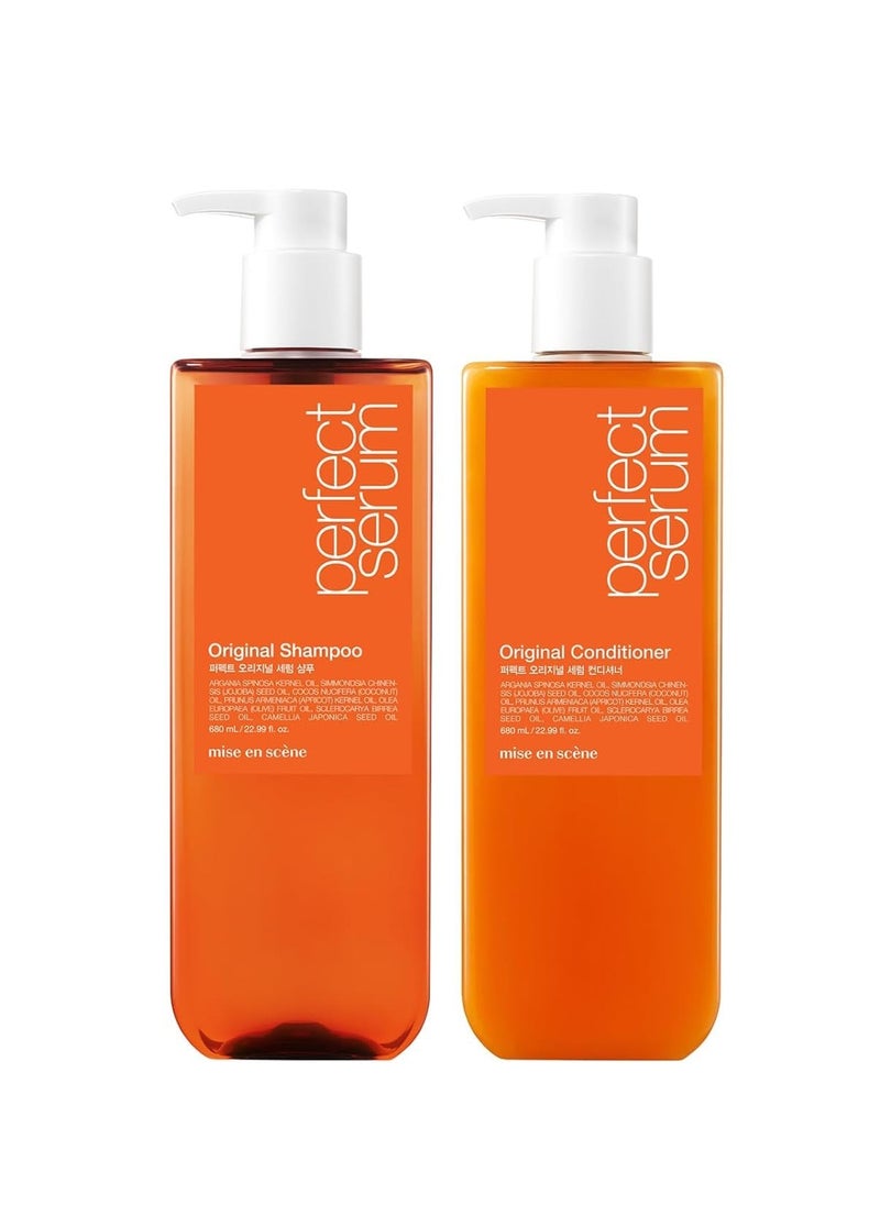 Mise En Scene Perfect Serum Conditioner Original 22.99 Fl Oz Perfect Serum Original Shampoo 22.99 Fl Oz