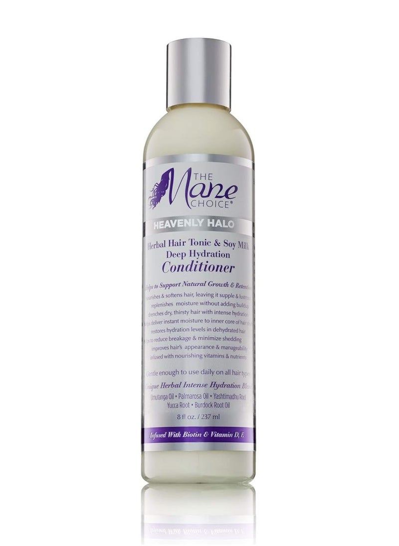 The Mane Choice Heavenly Halo Herbal Hair tonic & Soy Milk Deep Hydration Conditioner, 8 Ounce