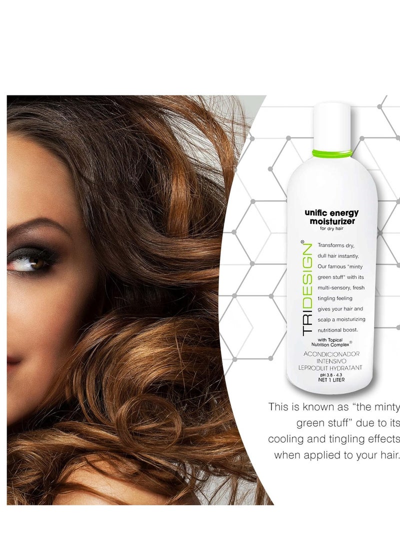 TRI Design Unific Energy Moisturizer - Deep Hair Conditioner for Dry Damaged Hair - Moisturizing Conditioner for Curly, Frizzy, Thick Hair - Hydrating Conditioner for Men and Women, 32 oz