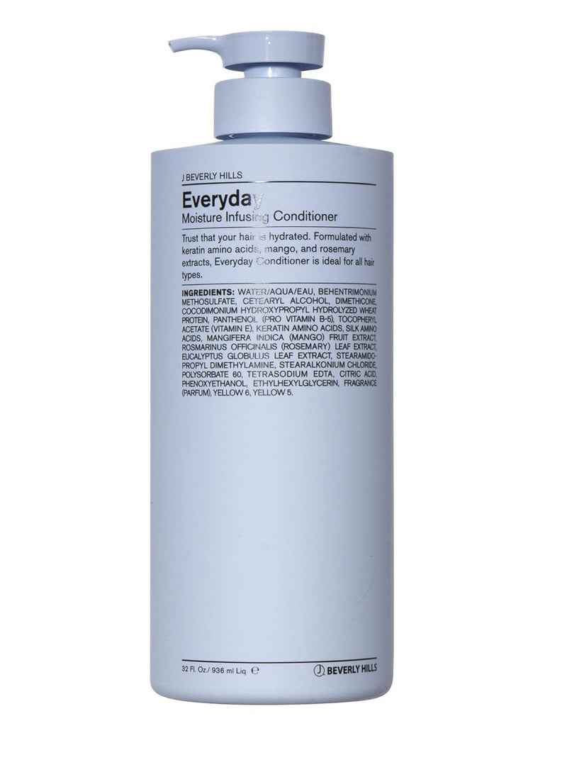 J Beverly Hills Blue Everyday Moisturizing Conditioner with Keratin for Hydration, (3 Oz, 12 Oz, 32 Oz)