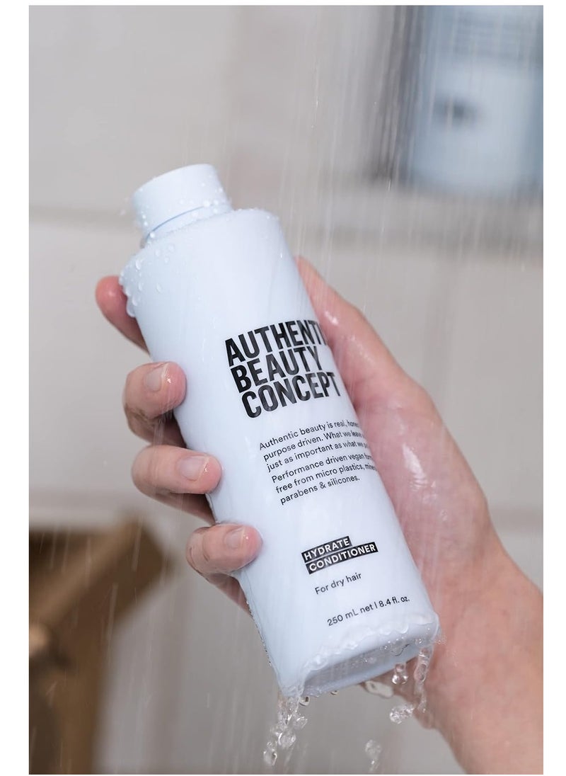 Authentic Beauty Concept Hydrate Conditioner | Normal To Dry or Curly Hair | Adds Moisture & Shine | Vegan & Cruelty-free | Silicone-free