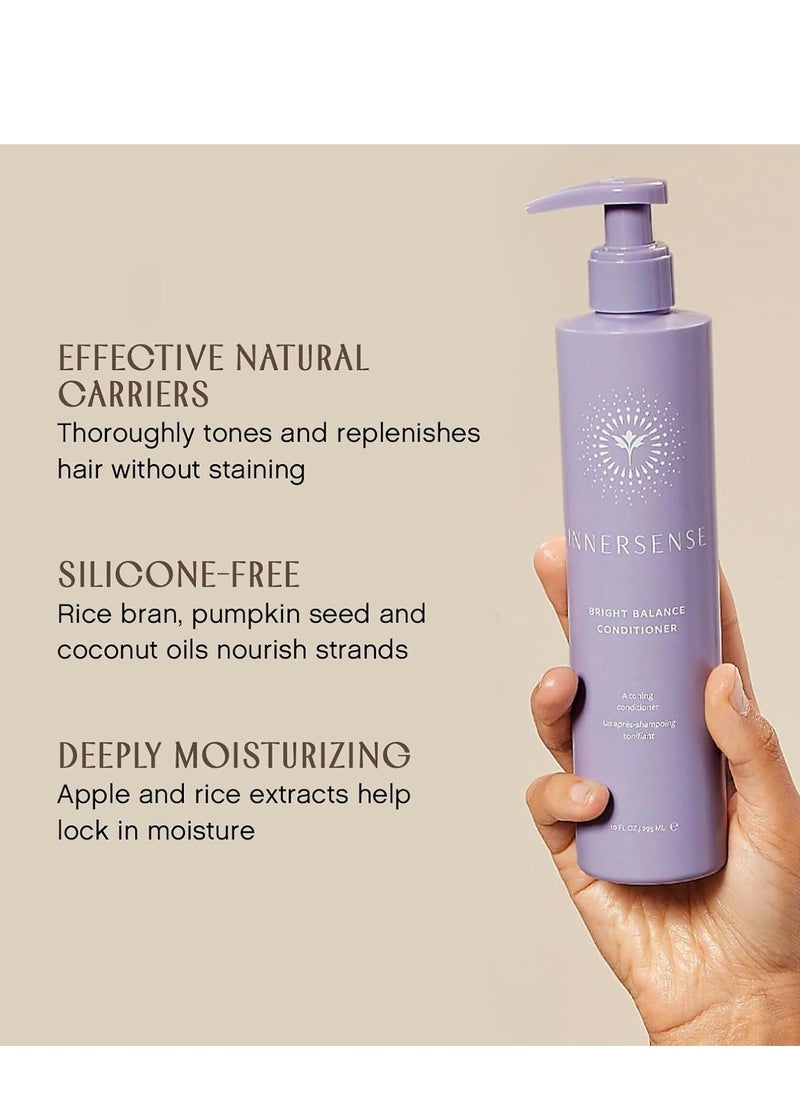 INNERSENSE Organic Beauty - Natural Bright Balance Purple Toning Conditioner | Non-Toxic, Cruelty-Free Haircare (10 fl oz | 295 ml)