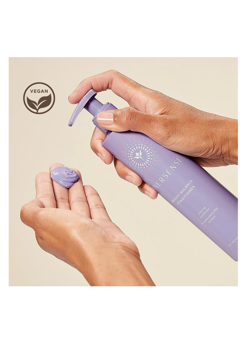 INNERSENSE Organic Beauty - Natural Bright Balance Purple Toning Conditioner | Non-Toxic, Cruelty-Free Haircare (10 fl oz | 295 ml)