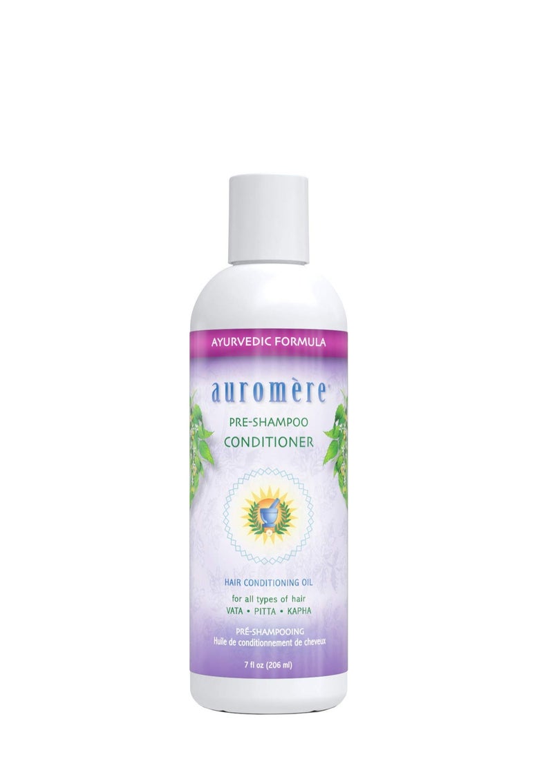 Auromere Ayurvedic Pre-Shampoo Conditioner - Vegan, Cruelty-Free, Non-GMO, Moisturizing, Paraben-Free, Sulfate-Free Hair Oil for All Hair Types (7 fl oz)