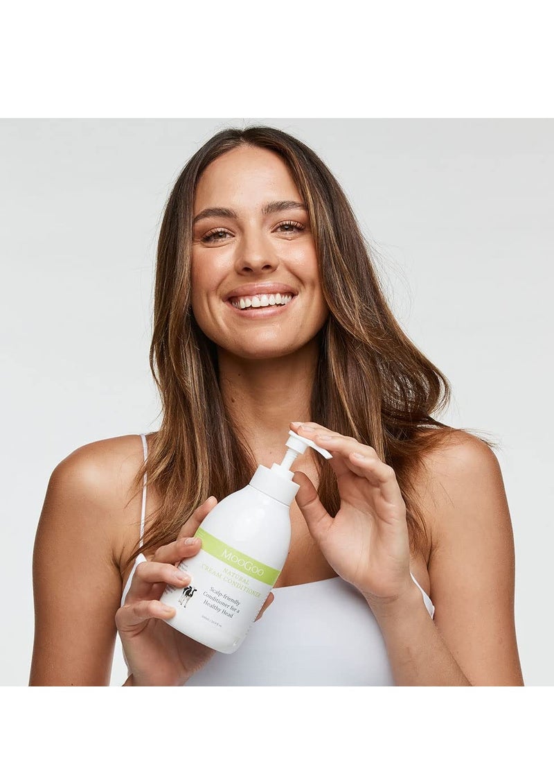 MooGoo Cream Conditioner - For Itchy, Dry, Eczema, Psoriasis & Dandruff Prone Scalps – SLS, Silicone, Sulfate & Paraben Free - Natural & Gentle Formula – 500ml