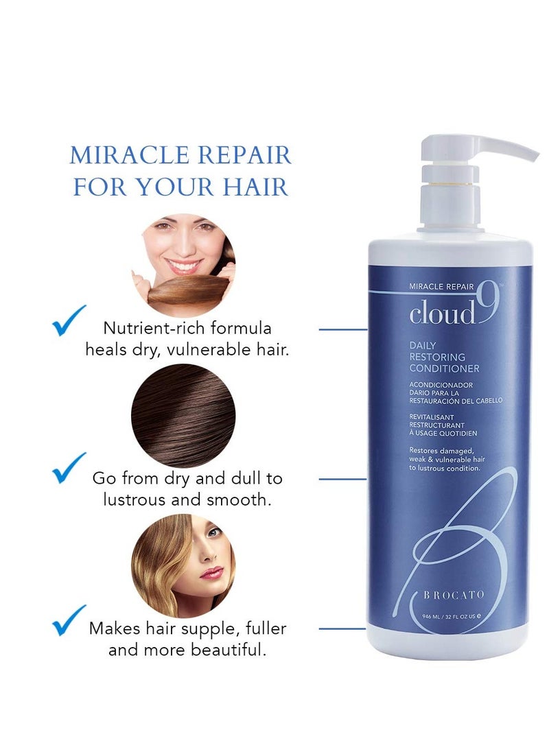 Brocato Cloud 9 Daily Restoring Conditioner, 32 Ounce, by Beautopia Hair