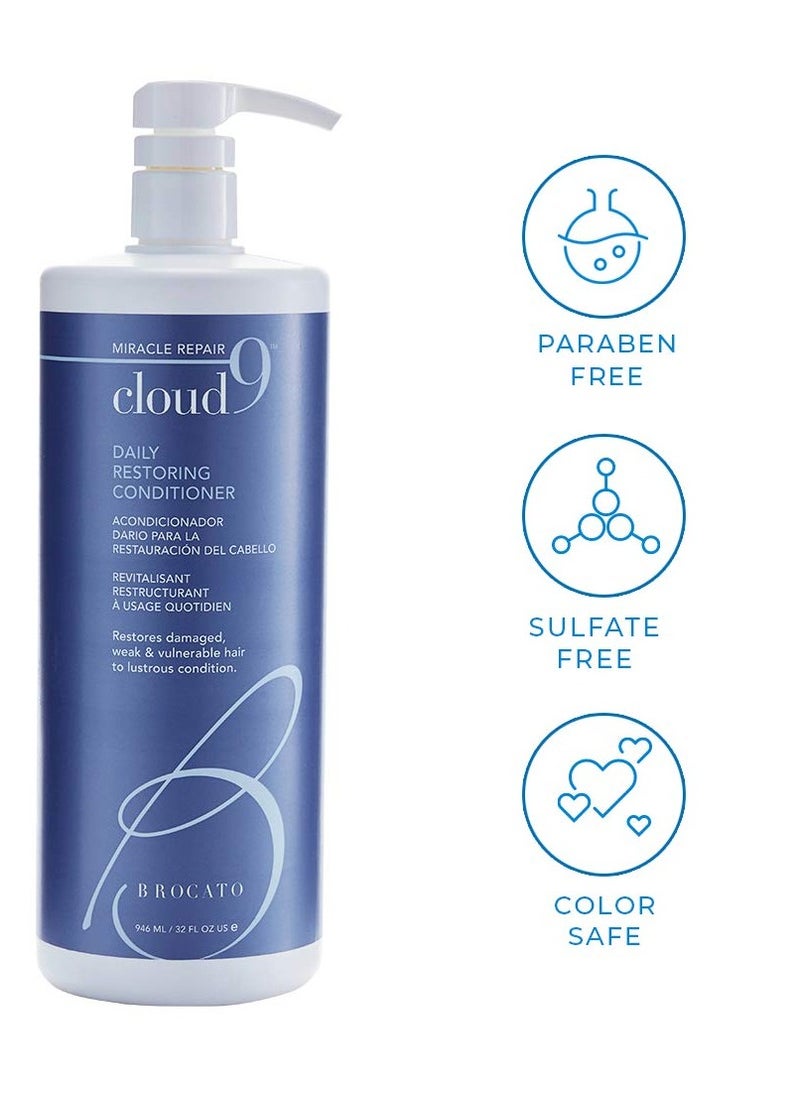 Brocato Cloud 9 Daily Restoring Conditioner, 32 Ounce, by Beautopia Hair