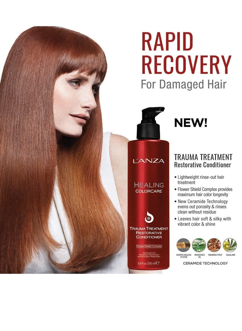 L'ANZA Healing ColorCare Trauma Treatment Restorative Conditioner, Extends Color Longevity, For Healthy and Vibrant Color with Split End Repair & Damaged Hair Treatment, Luxury Hair Care