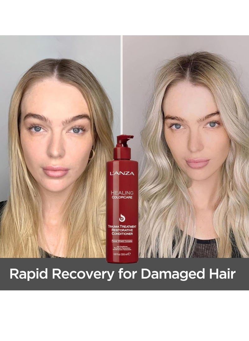 L'ANZA Healing ColorCare Trauma Treatment Restorative Conditioner, Extends Color Longevity, For Healthy and Vibrant Color with Split End Repair & Damaged Hair Treatment, Luxury Hair Care