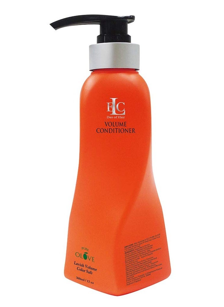 ELC Pure Olove Volume Conditioner (12 oz) Color Protecting, Thickening, Bodybuilding, Volumizing, Nourishing, Repairing, Light Weight daily conditioner for Fine Limp, Thin Hair.