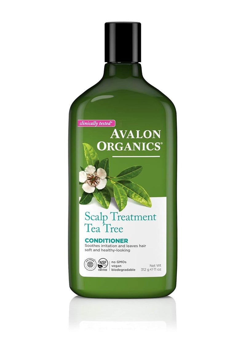 Avalon Organics Conditioner, Scalp Treatment Tea Tree, White, 11 Oz