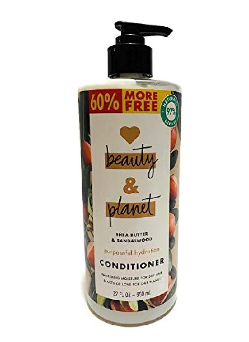 Love Beauty and Planet Shea Butter & Sandalwood Purposeful Hydration Conditioner, 22 oz