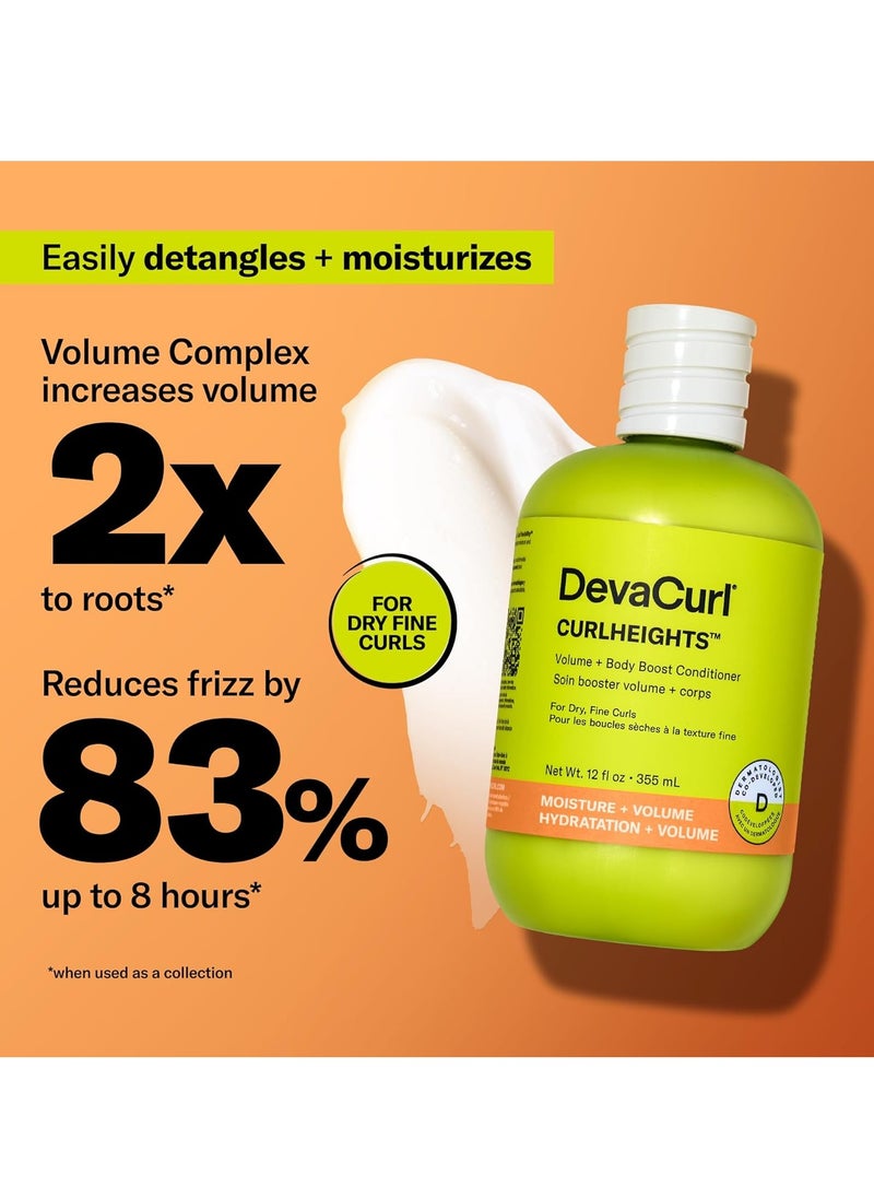 DevaCurl CurlHeights Volume + Body Boost Conditioner, 12 oz