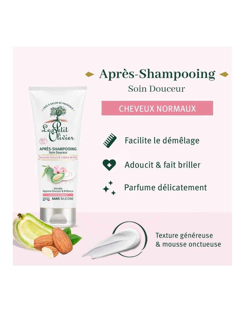 Le Petit Olivier Softening Conditioner - Sweet Almond and Rice for Women - 6.76 Conditioner