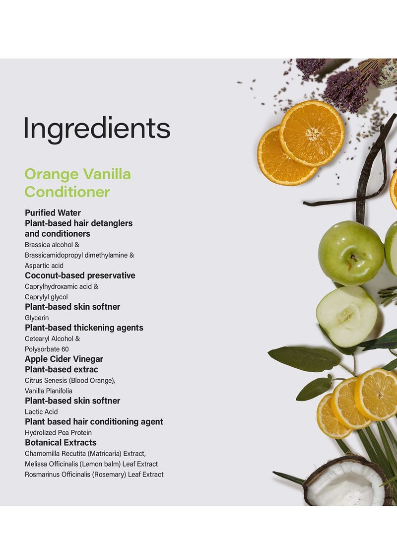 Phillip Adam Orange Vanilla Conditioner for Smooth and Shiny Hair - No Harsh Chemicals - Safe for Color Treated Hair - Delicious Natural Scent - 12 Ounce