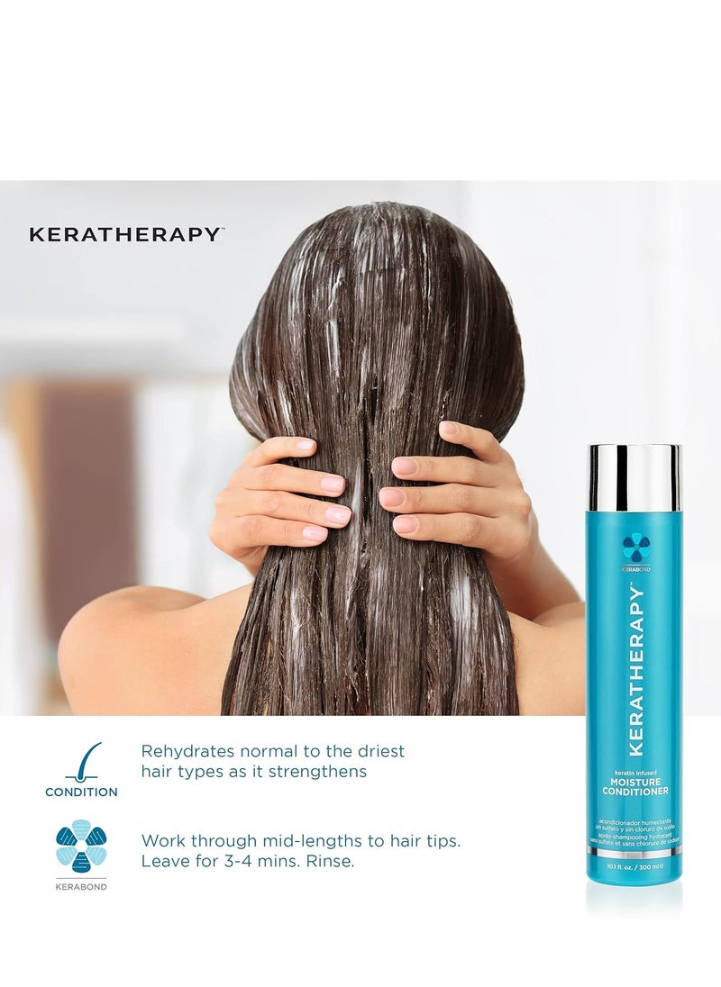 Keratherapy Keratin Infused Moisture Leave In Conditioner Spray, 8.5 fl. oz., 251 ml - Hydrating Leave in Conditioner Spray with Jojoba Oil, Panthenol, Arginine Amino Acid & Wheat Oil for Damaged Hair