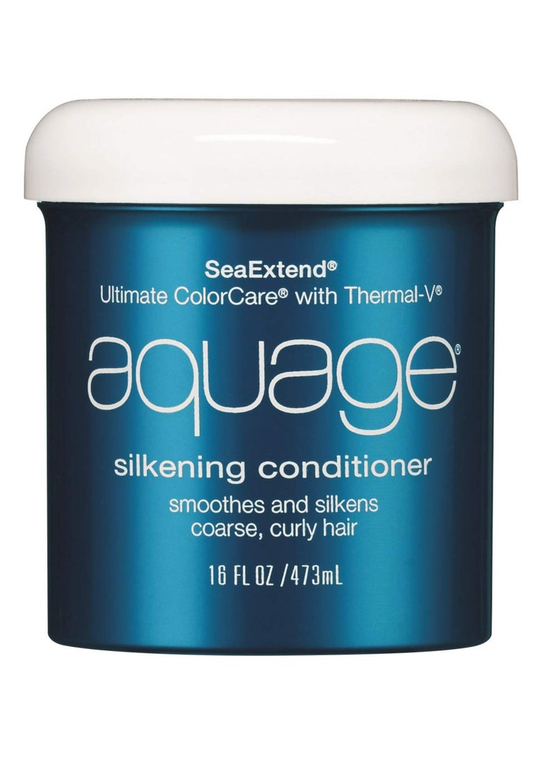 Aquage Silkening Conditioner, Provides Dual Color Protection, Manageable and Soft, Prevents Haircolor Fade and Styling Protection, 16 oz.