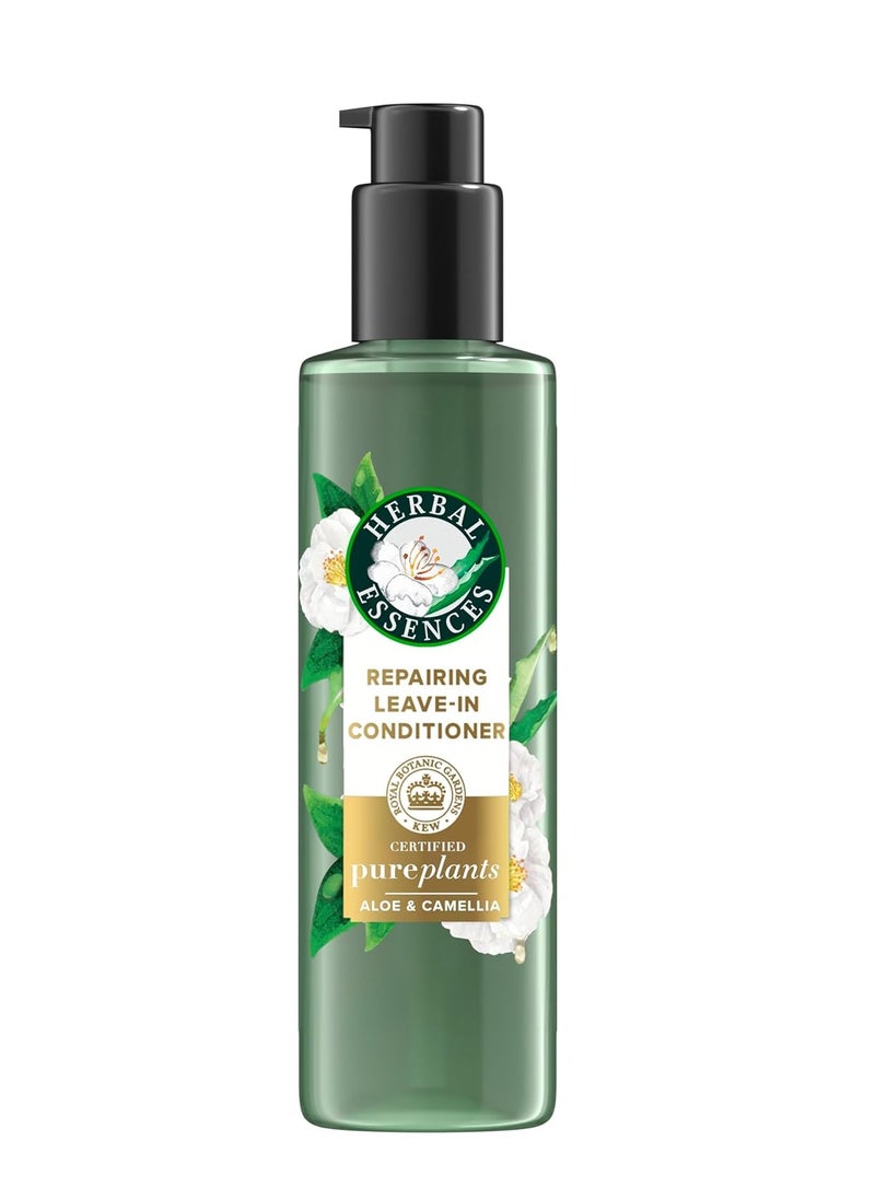 Herbal Essences Repairing Leave-in Conditioner, Certified Pure Plants, with Aloe and Camellia Flower Oil, 7.6 fl oz