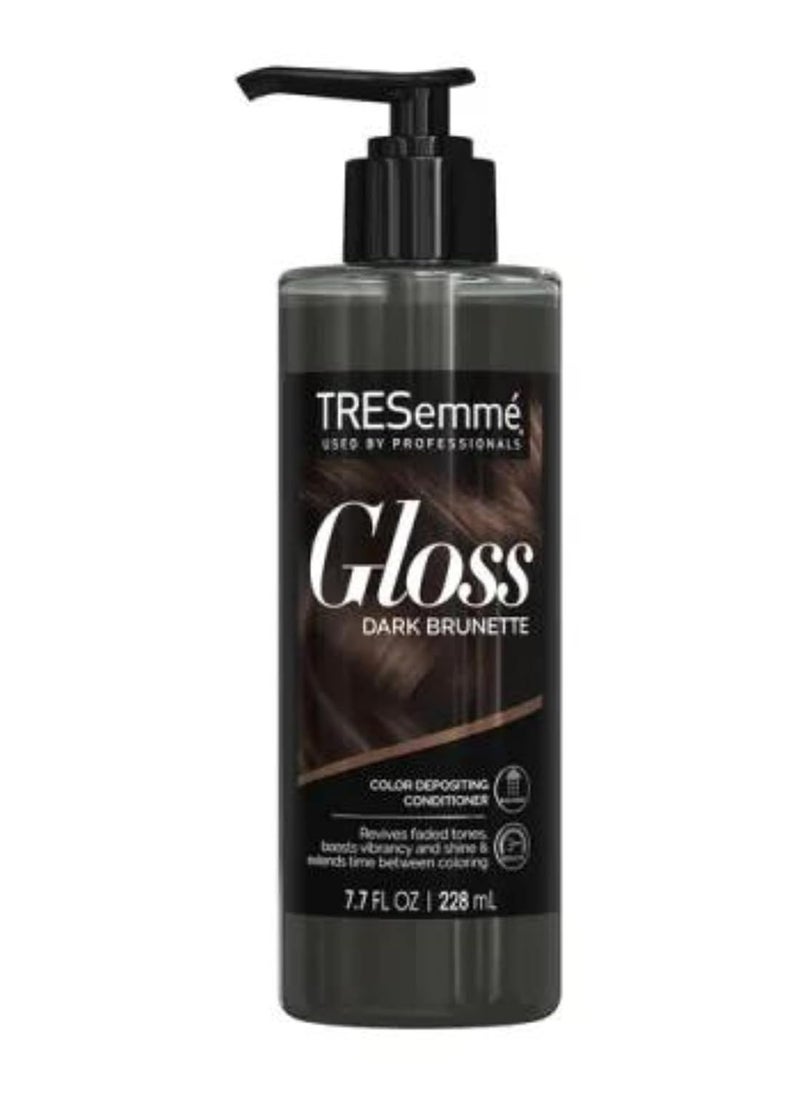 TRESemme Gloss Dark Brunette Color Depositing Conditioner 7.7 fl. oz. (Pack of 3), Brown
