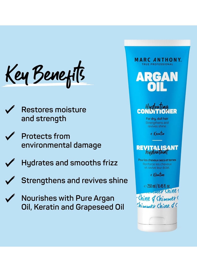 Marc Anthony Argan Oil Conditioner with Keratin - Moisturizing & Hydrating for Dry, Dull Hair - Repairs, Strengthens & Revives Shine with Nourishing Argan Oil of Morrocco - Sulfate Free & Paraben Free