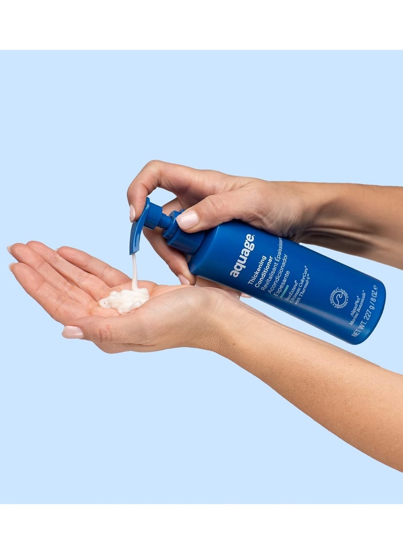 Aquage SeaExtend Thickening Conditioner, Thermal-V Technology Seals Heat Out, Adds Volume, Shine, Fullness Without Frizz, 8 oz.