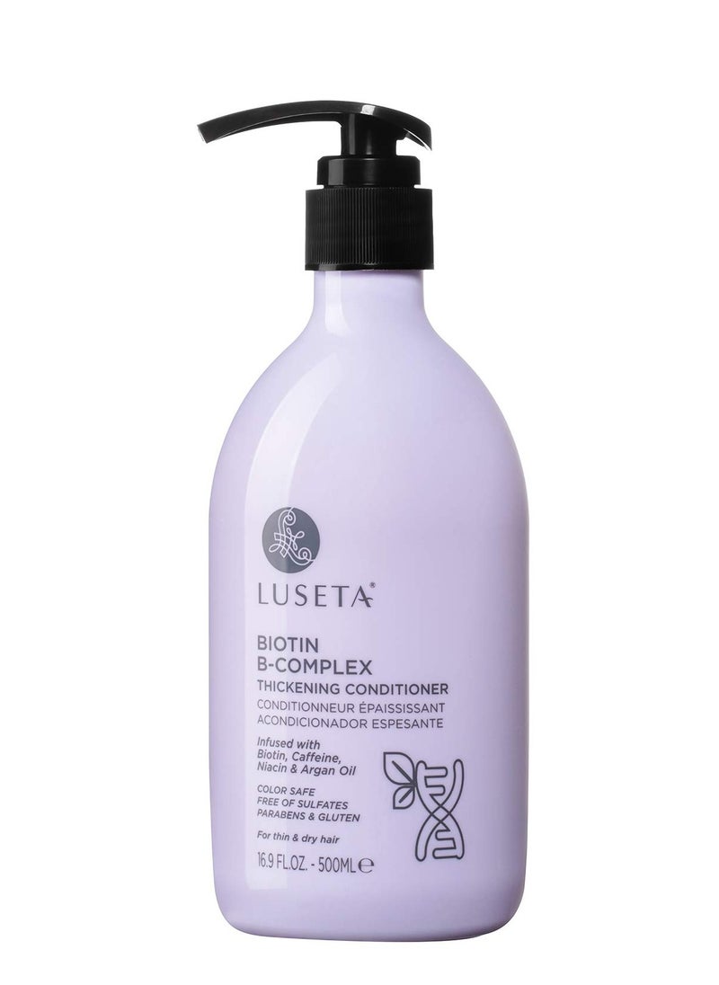 Luseta Biotin B-Complex Thickening Conditioner - Hair Growth and Strengthening Treatment With Caffeine and Argan Oil for Thinning Hair, All Hair Types, Men & Women, 16.9oz