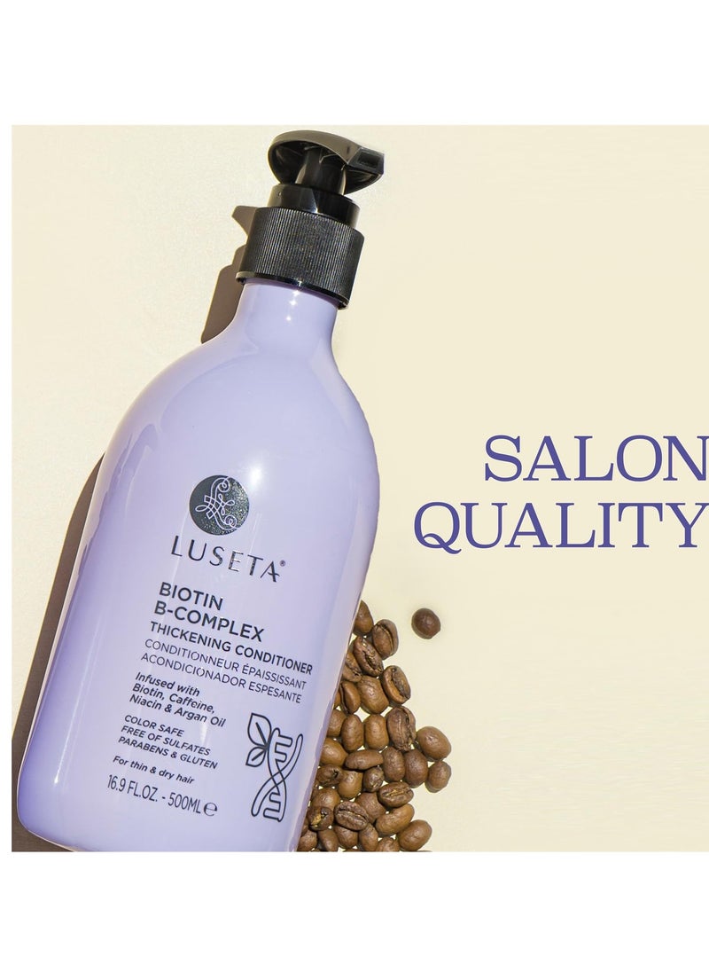 Luseta Biotin B-Complex Thickening Conditioner - Hair Growth and Strengthening Treatment With Caffeine and Argan Oil for Thinning Hair, All Hair Types, Men & Women, 16.9oz