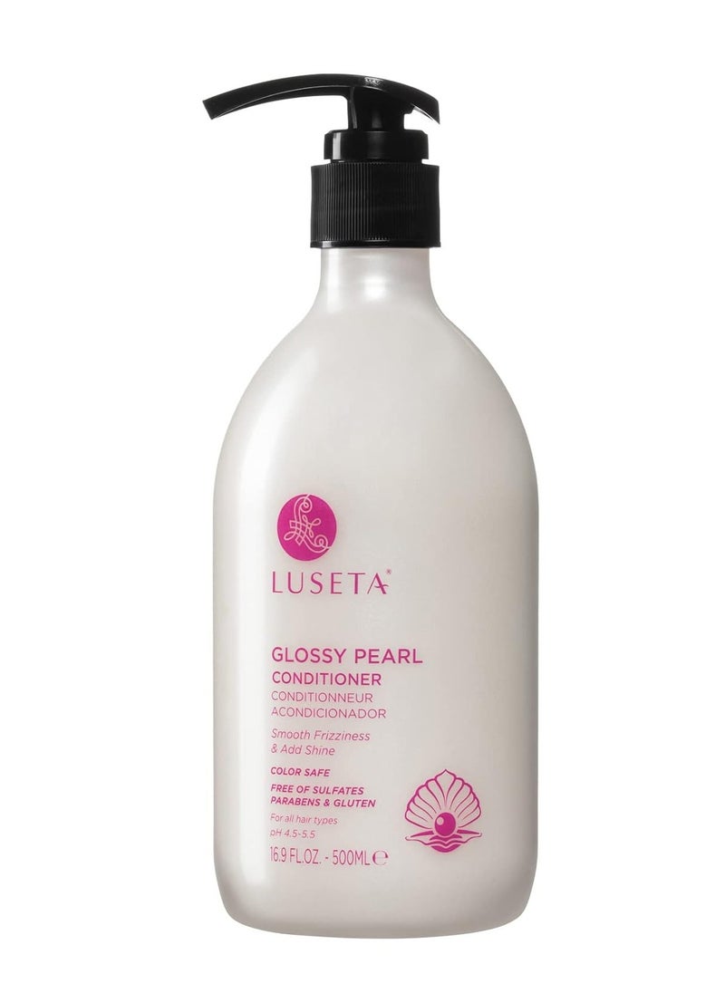 Luseta Glossy Pearl Conditioner for Smoothing and Nourishing Frizzy, Deep Moisturizing Conditioner with Pearl Extract, Awakening shine for Dull hair 16.9 fl.oz.