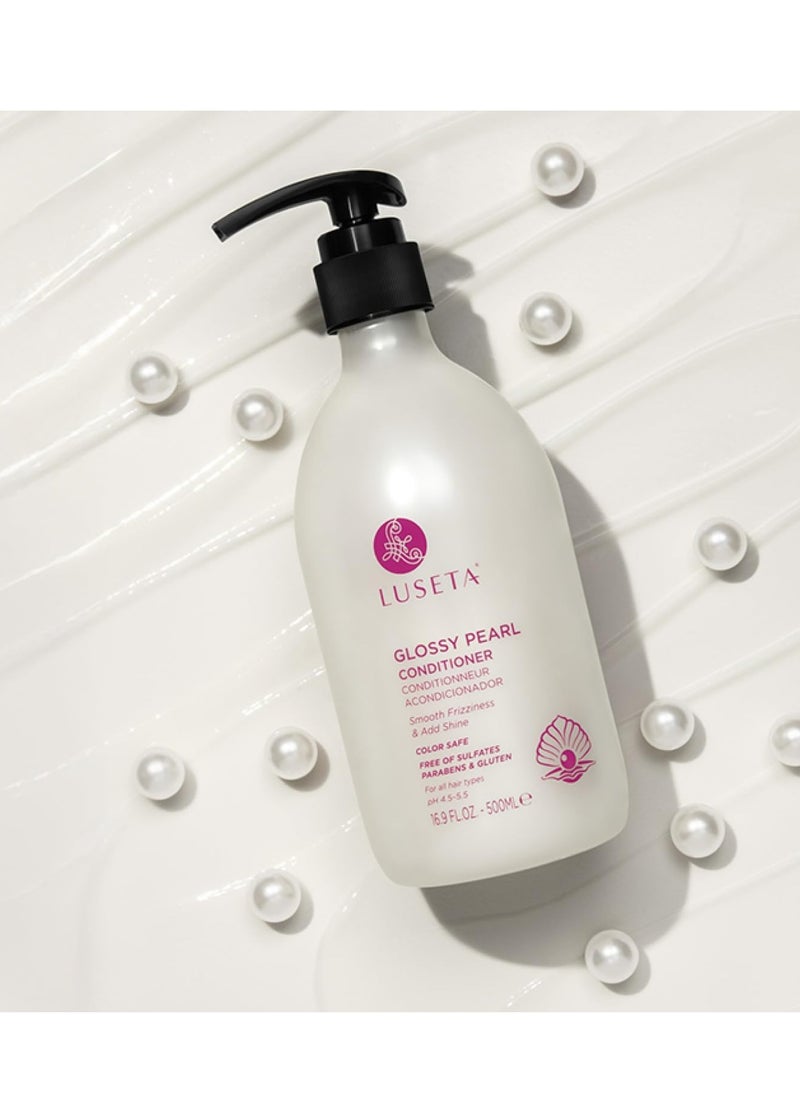 Luseta Glossy Pearl Conditioner for Smoothing and Nourishing Frizzy, Deep Moisturizing Conditioner with Pearl Extract, Awakening shine for Dull hair 16.9 fl.oz.