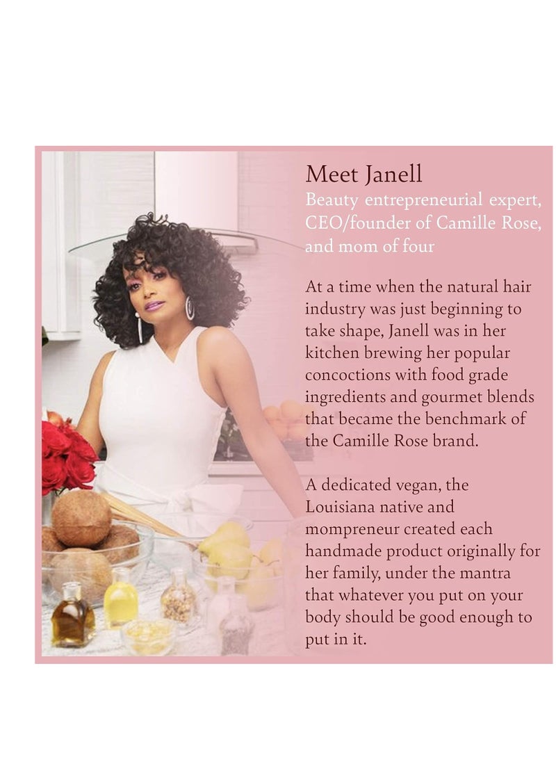 Camille Rose Rosemary Oil Strengthening Leave-In Conditioner, with Castor, Peppermint & Rosemary Oils to Encourage Hair Growth, Detangle & Moisturize, 8 fl oz