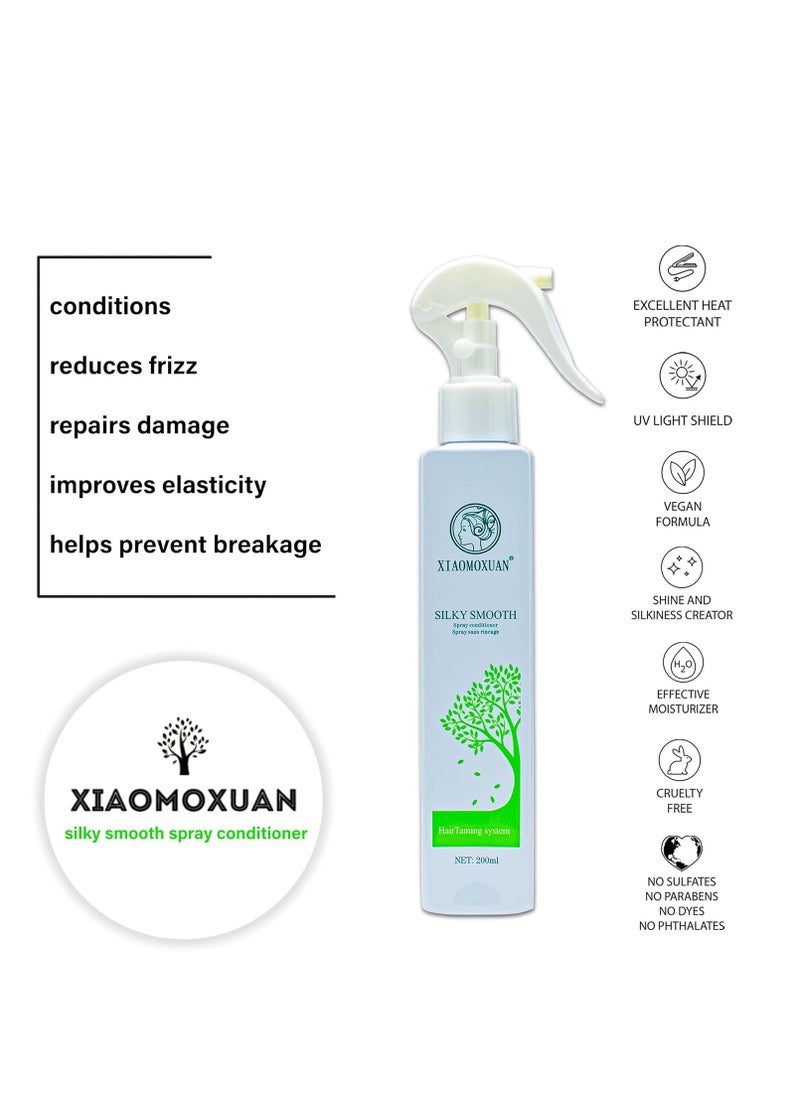 Xiaomoxuan Natural Tea Tree Leave-In Conditioner for Men and Women - Deep Moisturizing Conditioner for Dry Hair Treatment - Detangler Conditioner - Acondicionador para Cabello Maltratado