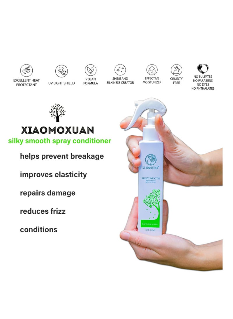 Xiaomoxuan Natural Tea Tree Leave-In Conditioner for Men and Women - Deep Moisturizing Conditioner for Dry Hair Treatment - Detangler Conditioner - Acondicionador para Cabello Maltratado