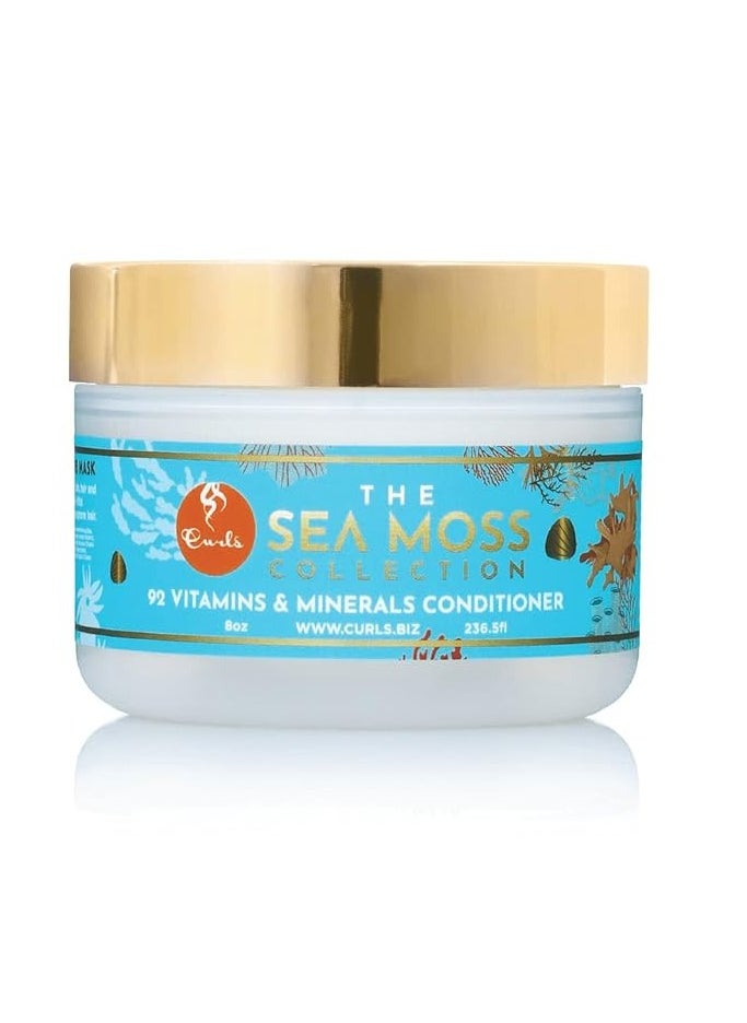 CURLS Sea Moss 92 Vitamins & Minerals Conditioner - Promotes Healthy Hair Growth - Maximum Hydration - Encourages Production of Sebum - For All Curl Types 8oz