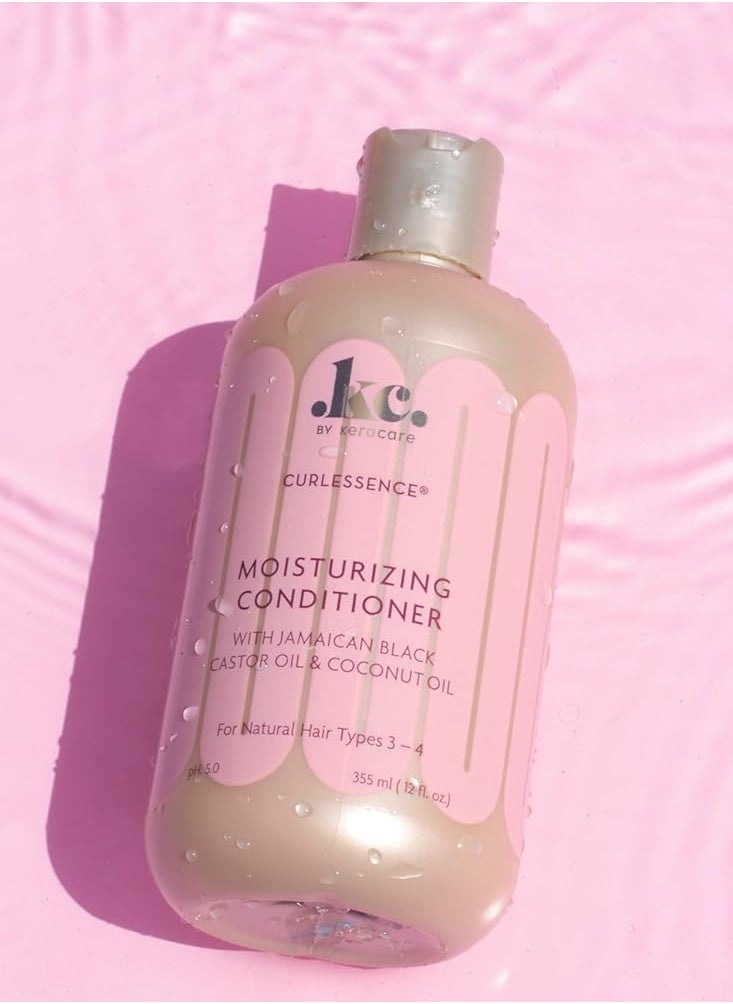 KeraCare CurlEssence Coconut Conditioner - 12 oz - With Jamaican Black Castor Oil & Coconut Oil - Increase Hair Moisture & Strength