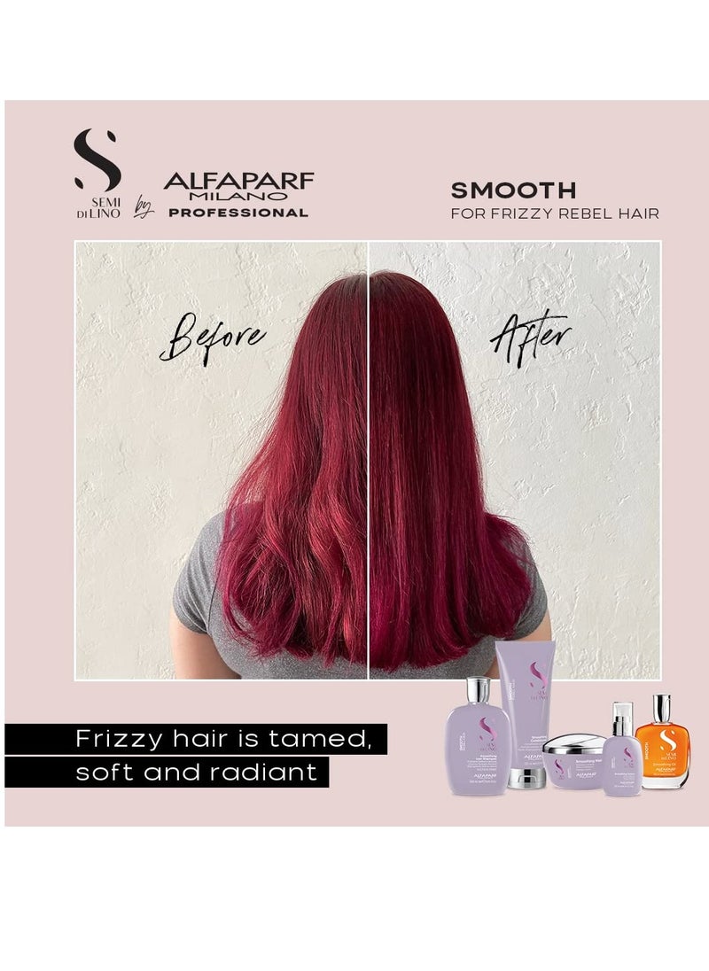 ALFAPARF MILANO Semi di Lino Smooth Conditioner for Frizzy and Rebel Hair - Detangles Hair - Controls Frizz - Straightens and Hydrates Unruly Hair, 6.76 fl. oz.