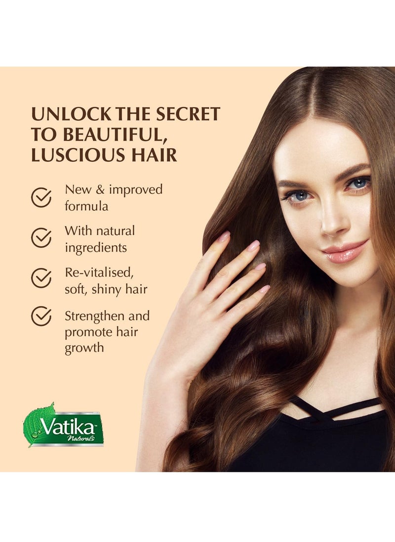 Dabur Vatika Naturals Conditioner, Natural Moisturizing Hair Conditioner for Women with All Hair Types - Long, Curly, Dry, or Color-Treated Hair - Scalp Hydrating Moisturizer (400ml Bottle, Garlic)