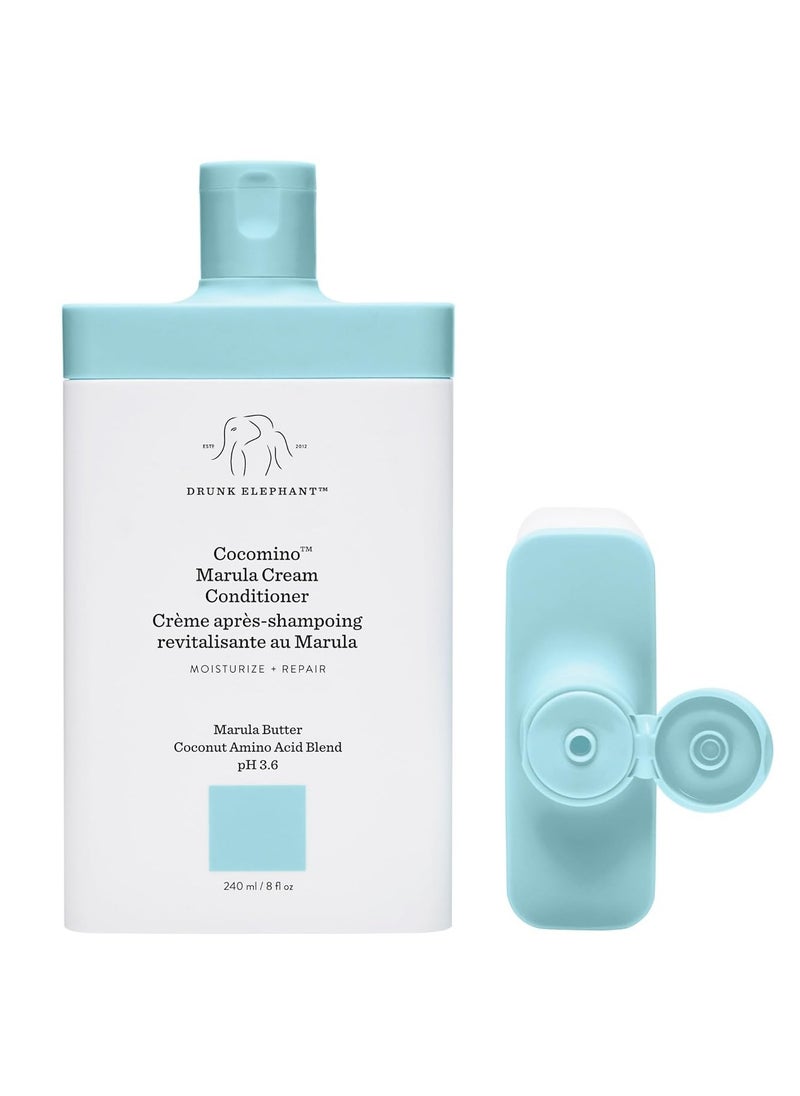 Drunk Elephant Cocomino Marula Cream Conditioner. Concentrated and Scalp-Friendly Nourishing Conditioner for Hair (240 mL / 8 Fl Oz)