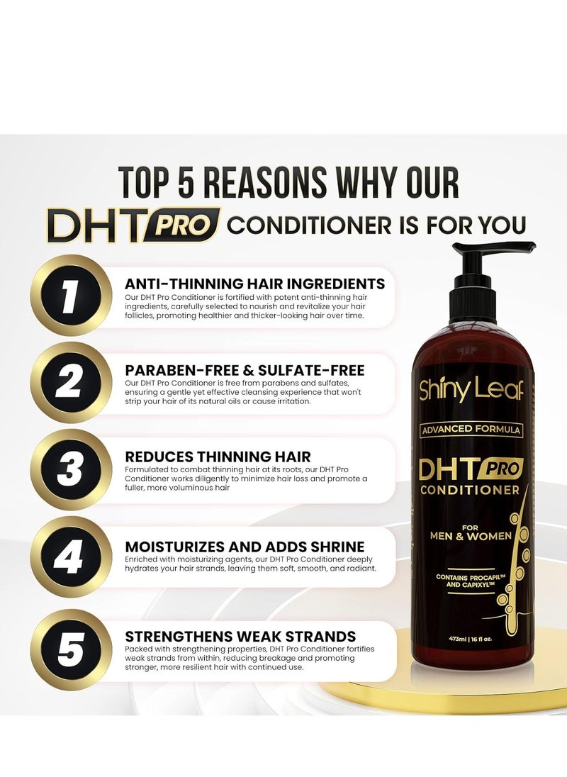 Shiny Leaf DHT Pro Conditioner - Advanced Formula with Procapil and Capixyl, DHT Blockers and Natural Extracts, Hair Loss Conditioner For Women And Men, 16 Fl. Oz