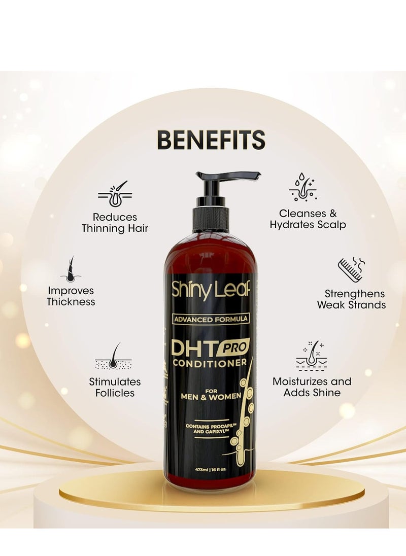 Shiny Leaf DHT Pro Conditioner - Advanced Formula with Procapil and Capixyl, DHT Blockers and Natural Extracts, Hair Loss Conditioner For Women And Men, 16 Fl. Oz