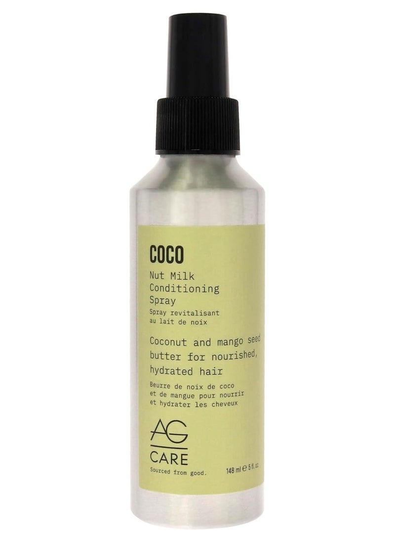 AG Care COCO Nut Milk Conditioning Curl Spray with Coconut and Mango Seed Butter - Deep Conditioning Curly Hair Spray and Detangler for Soft, Manageable Hair, 5 fl oz