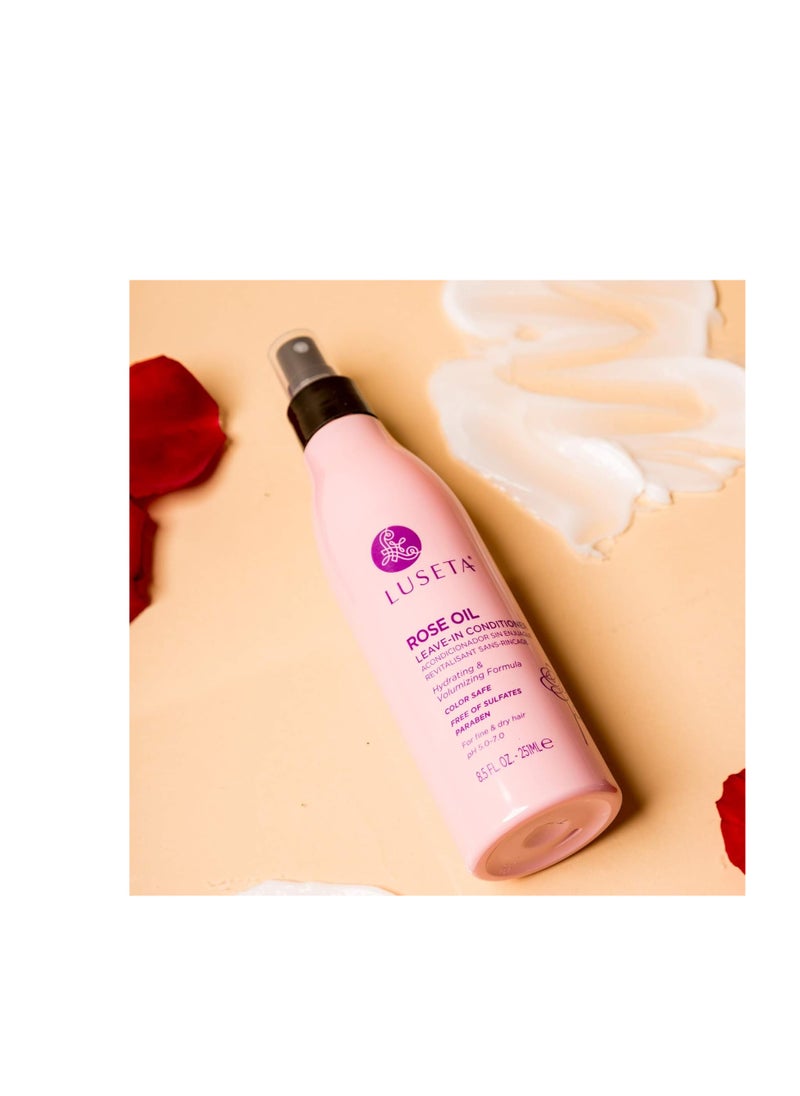 Luseta Rose Oil Leave in Conditioner for Fine & Dry Hair,Nourishing,Moisture,Volume,Silicone-Free,8.5Fl Oz