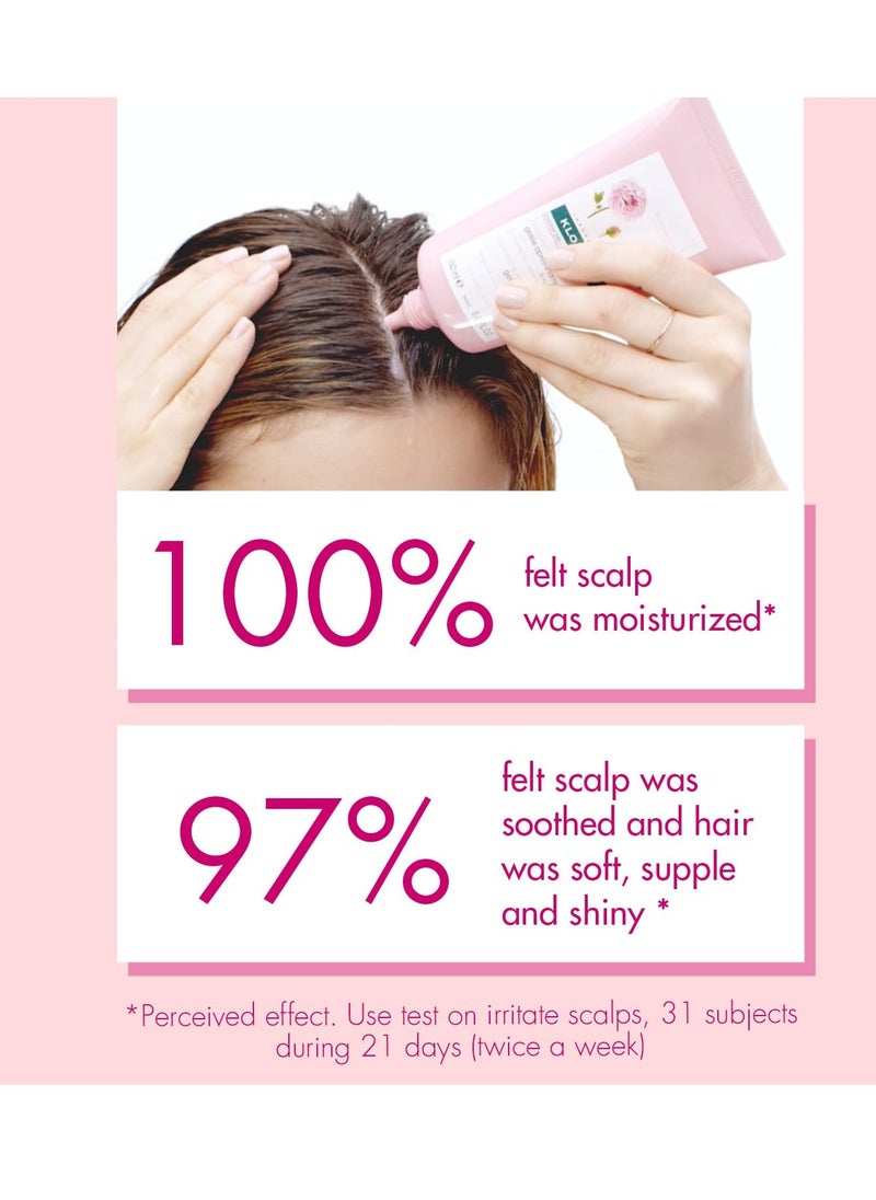 Klorane Gel Conditioner with Peony, Soothing Relief for Dry Itchy Flaky Sensitive Scalp, pH Balanced, Provides Scalp Comfort