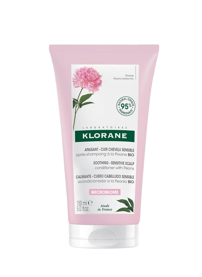 Klorane Gel Conditioner with Peony, Soothing Relief for Dry Itchy Flaky Sensitive Scalp, pH Balanced, Provides Scalp Comfort