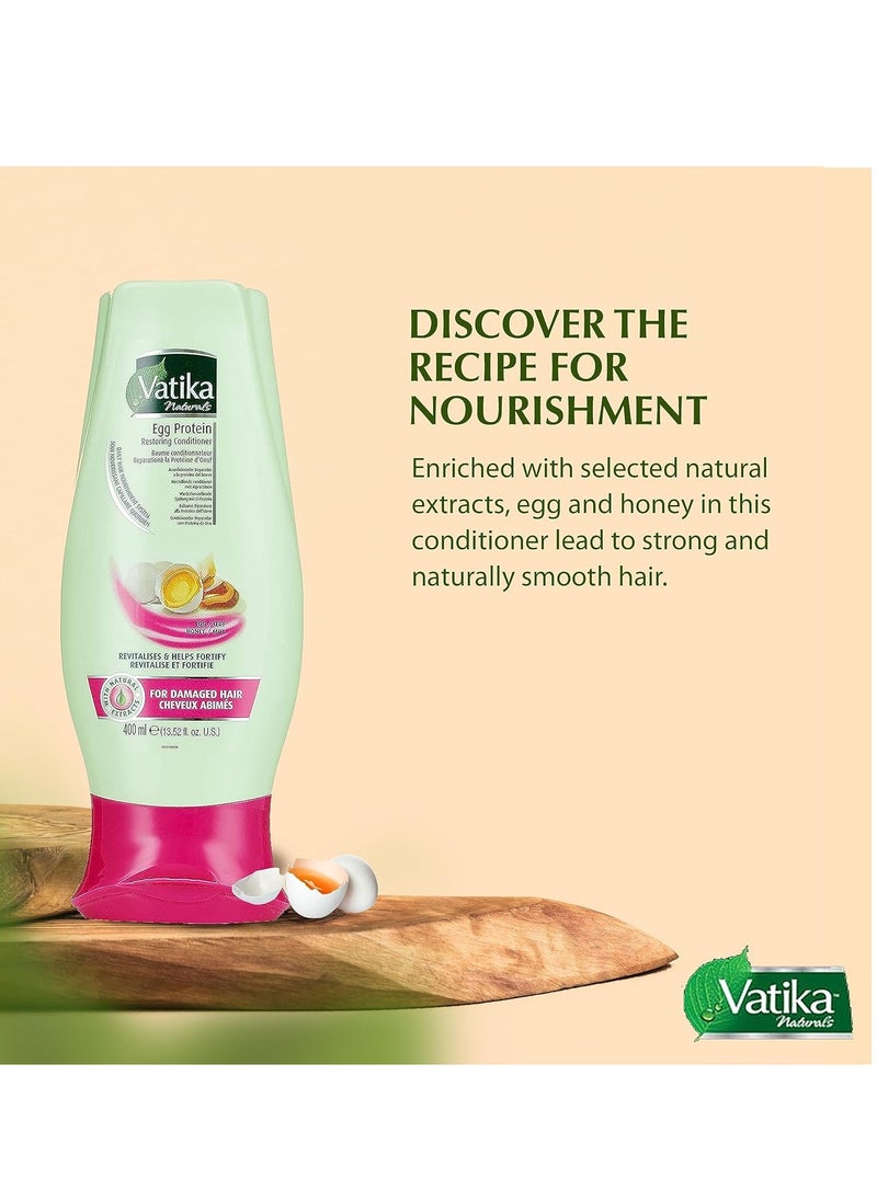 Dabur Natural Moisturizing Conditioner, 400ml (egg, Honey), for All Hair Types