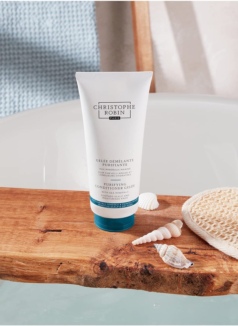 Christophe Robin Purifying Lightweight Conditioner Gelèe With Sea Minerals for Soft Lengths and Oily Scalp 6.7 fl. Oz