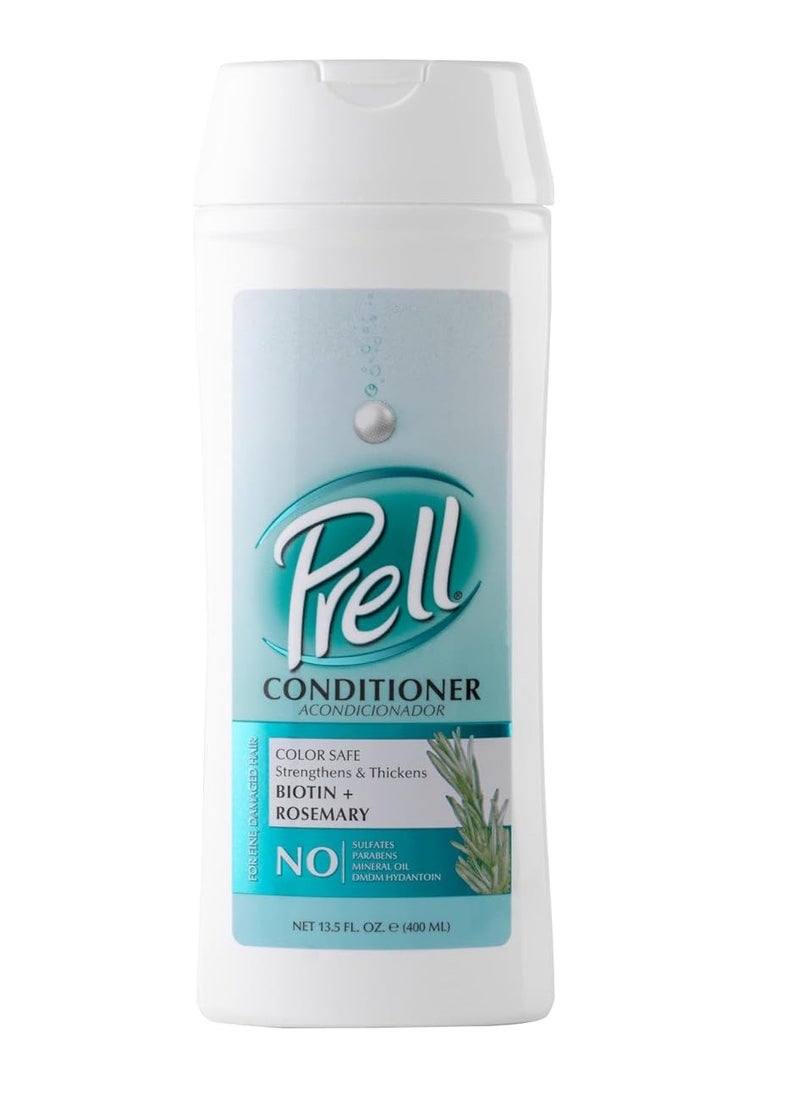 Prell Biotin + Rosemary Strengthens & Thickens Color Safe Conditioner for Fine, Damaged Hair 13.5 fl.oz