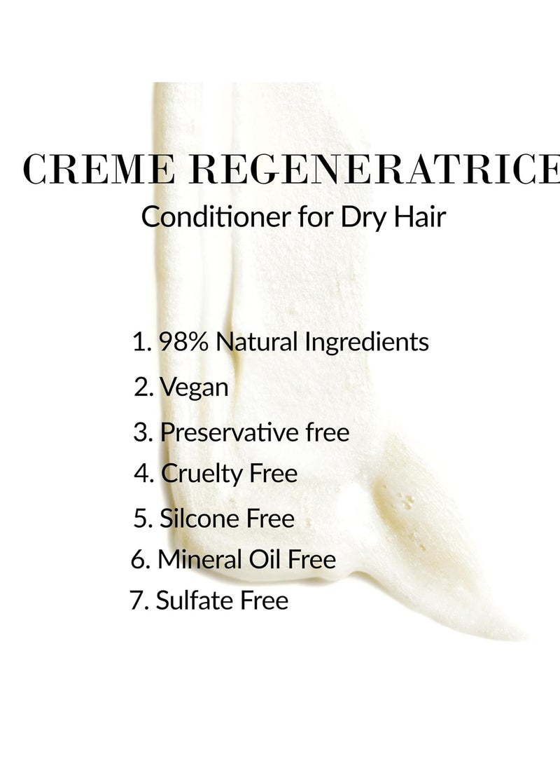 Leonor Greyl Paris Natural Conditioner for Dry and Damaged Hair, Creme Regeneratrice Detangle, Hydrate, Strengthen & Protection, 3.3 FL Oz